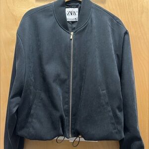 Zara Charcoal Bomber Jacket